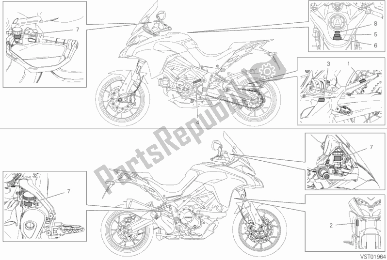 All parts for the Label, Warning of the Ducati Multistrada 950 S 2020